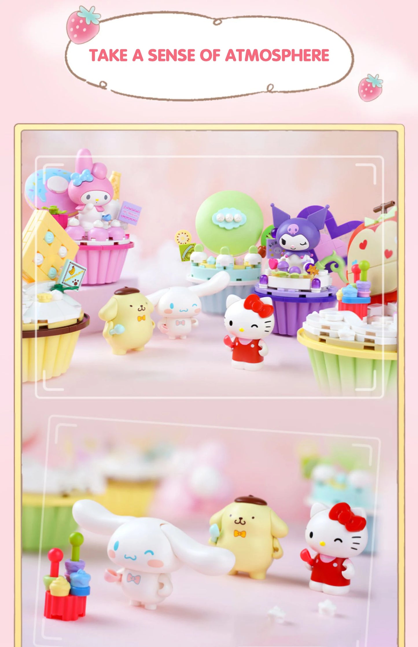 Sanrio Characters 'Cartoon Cupcakes' Series Building Blocks