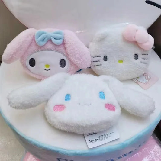 Sanrio Character Fuzzy Zipper Coin Purse