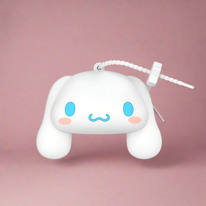 A collection of Sanrio character silicone storage bags, featuring designs with Hello Kitty and other similar characters in various colors and poses.